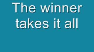 ABBA - The Winner Takes it All Lyrics - songs about winning someone back